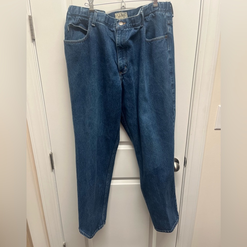 LL BEAN 250265 Mens Double L® Jeans Natural Fit Hidden Comfort Waist 38x32